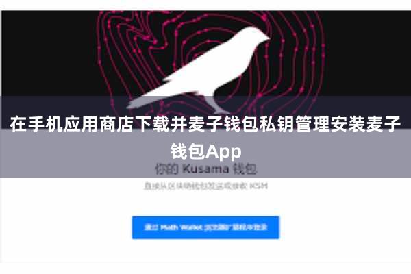 在手机应用商店下载并麦子钱包私钥管理安装麦子钱包App